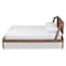 Baxton Studio Sadler Mid-Century Modern Ash Walnut Brown Finished Wood Full Size Platform Bed 174-10911-Zoro - alternate 9
